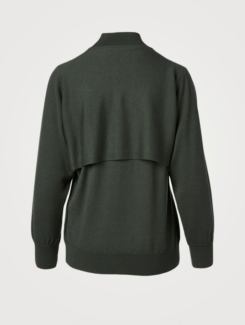 Wool-Blend Layered Cardigan Sweater Set