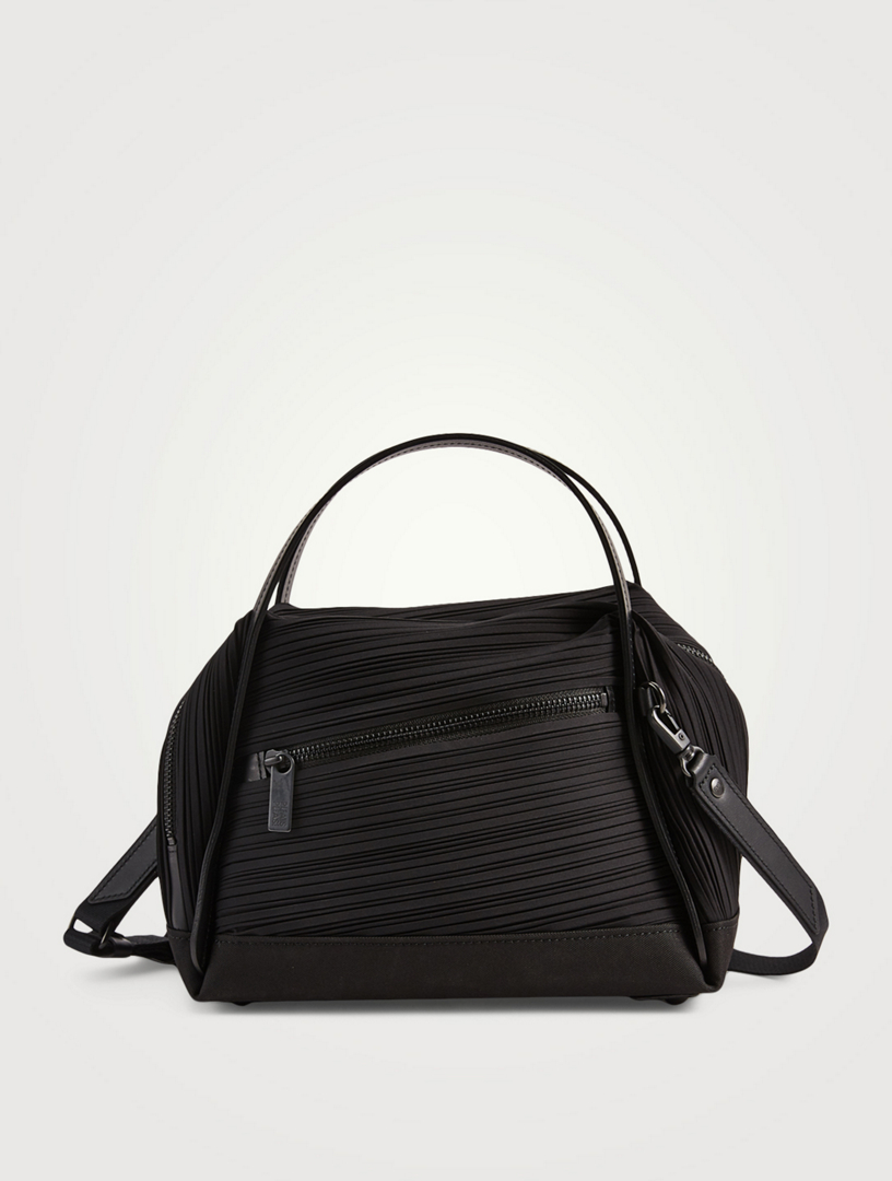 Small Bias Pleats Satchel Bag