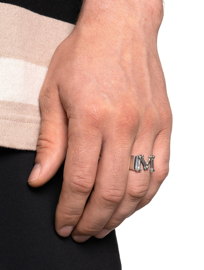 Sterling Silver M Bone Ring