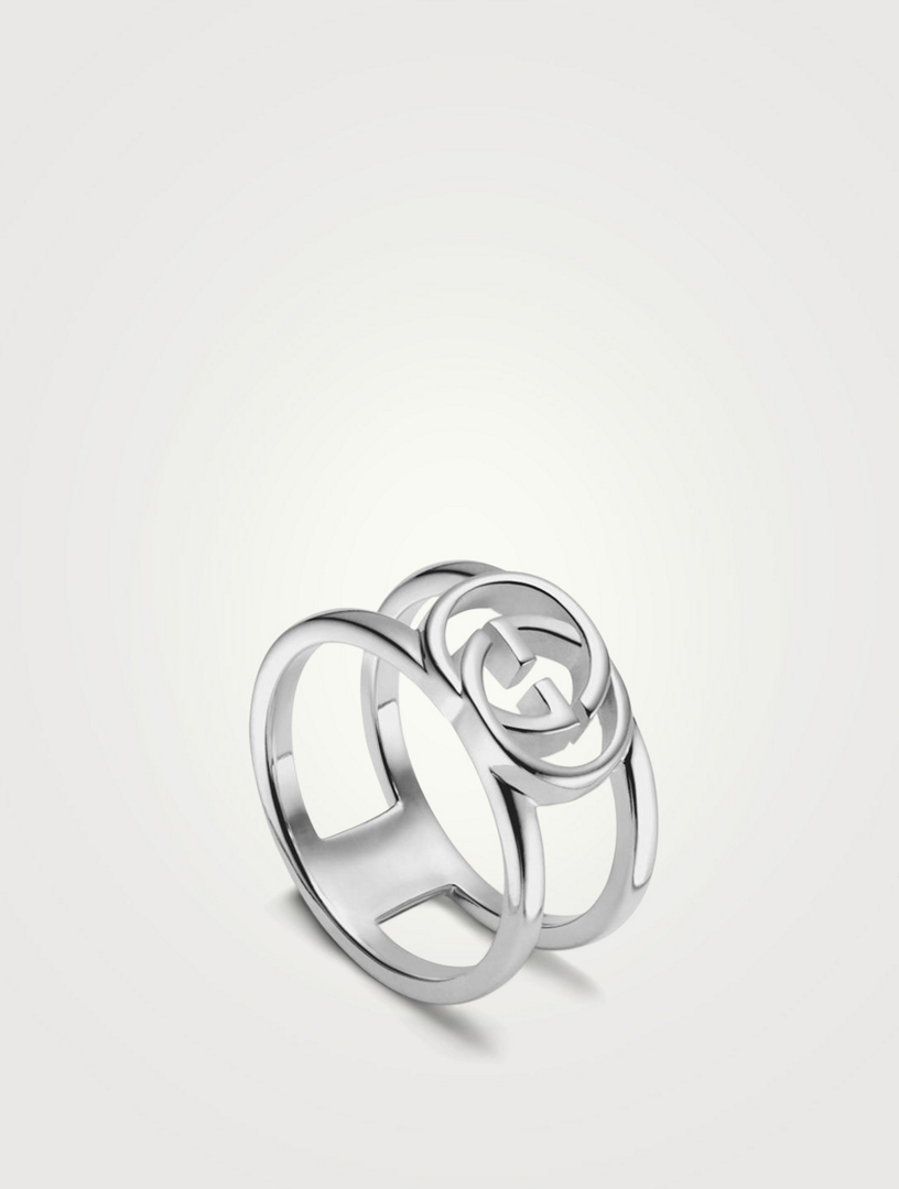 Interlocking G Sterling Silver Ring