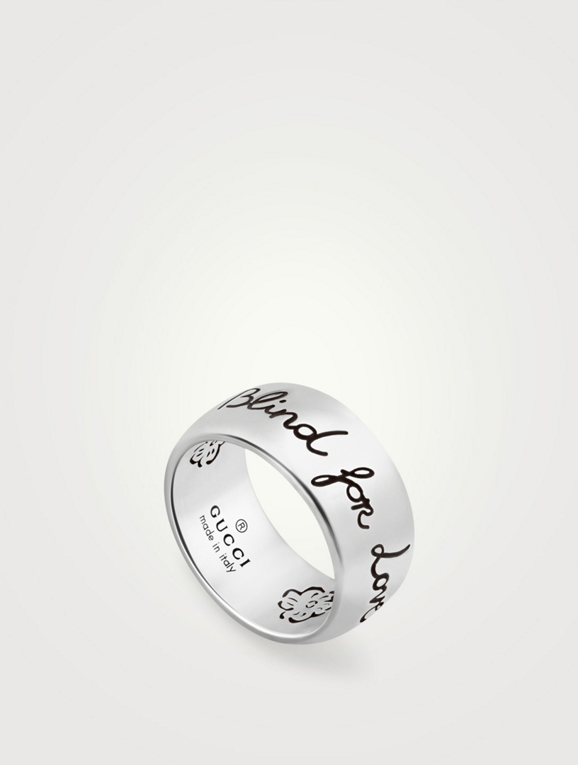 Blind For Love Wide Sterling Silver Ring