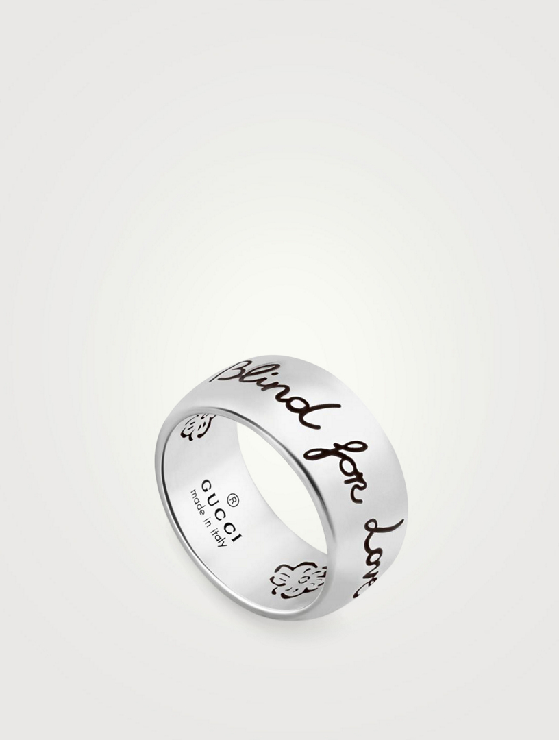 Blind For Love Wide Sterling Silver Ring