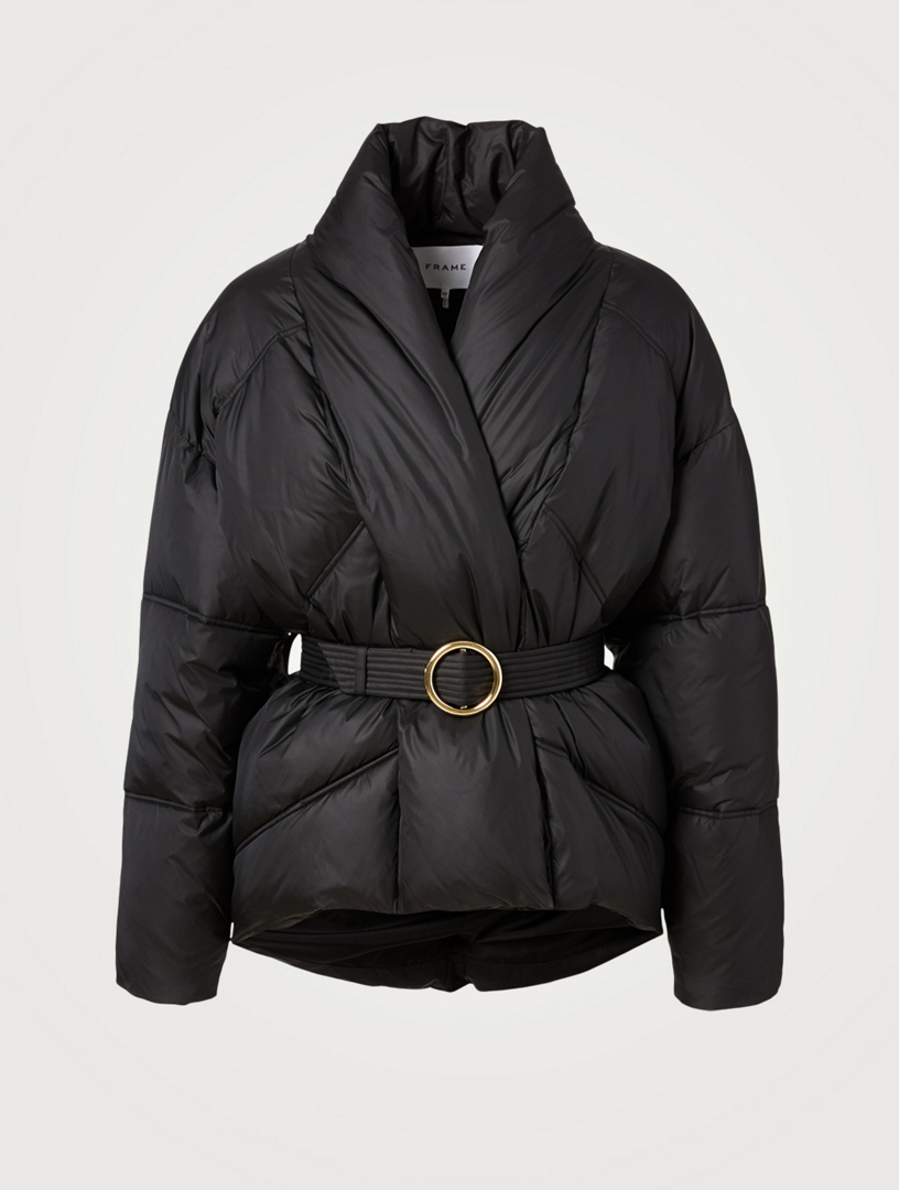 Wrap collar sale puffer coat