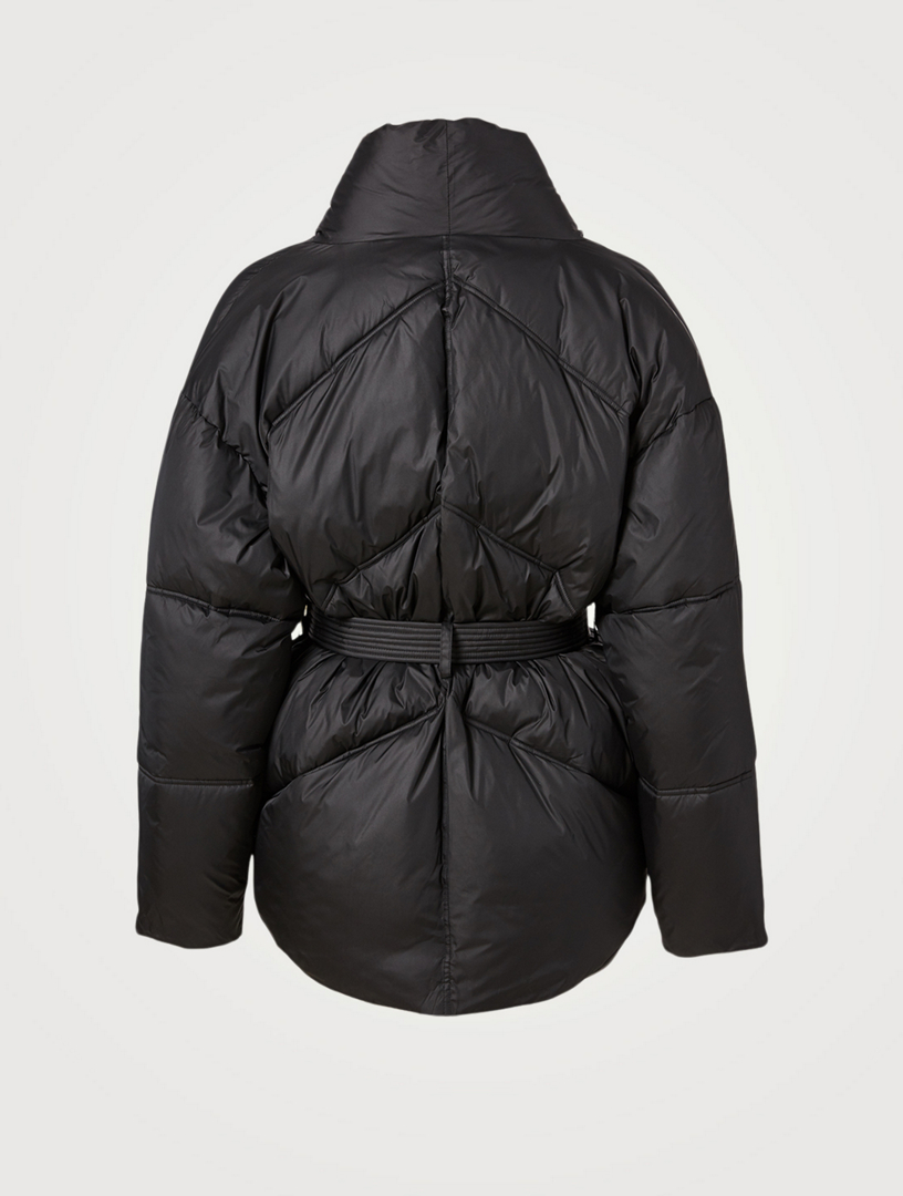 Wrap collar puffer store coat