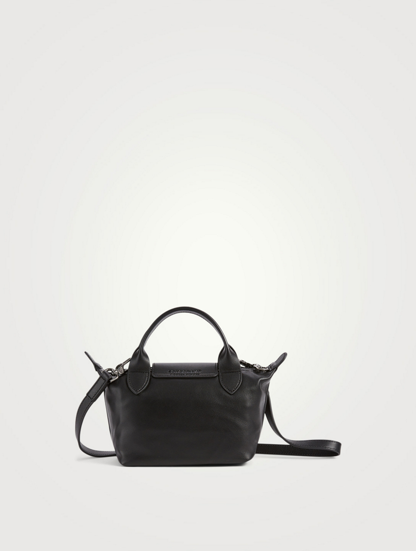 Le Pliage Leather Top Handle Bag