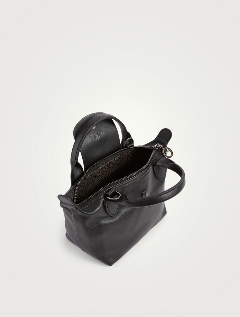 Le Pliage Leather Top Handle Bag