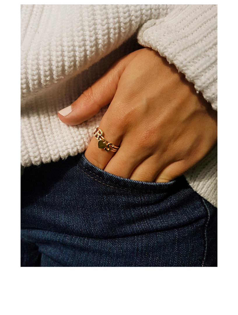 Love Letter 14K Gold Heart Ring