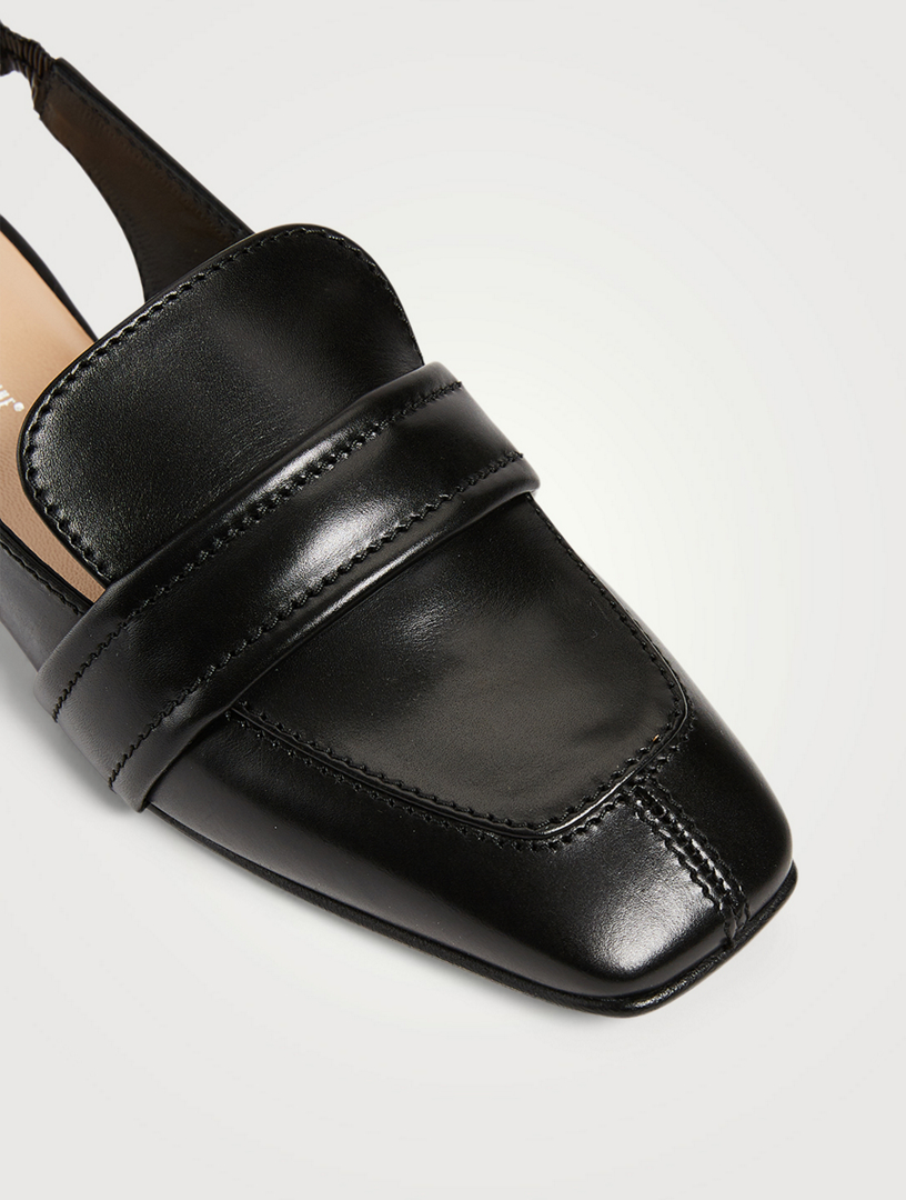 Rocket Leather Slingback Loafers