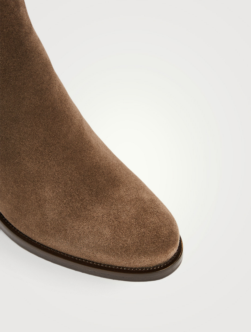 LA CANADIENNE Bottilons Presley en suede a talon Holt Renfrew