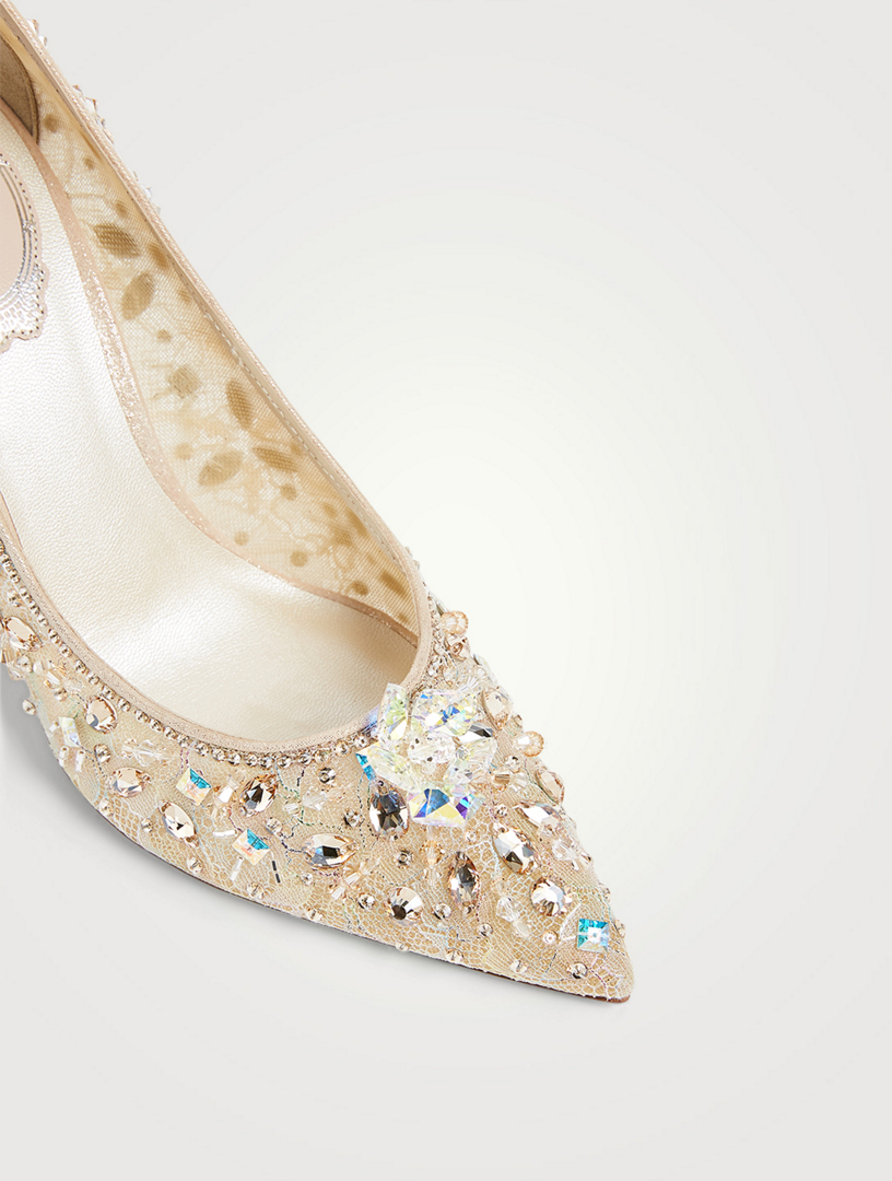 RENE CAOVILLA Cinderella 100 Crystal Lace Pumps | Holt Renfrew