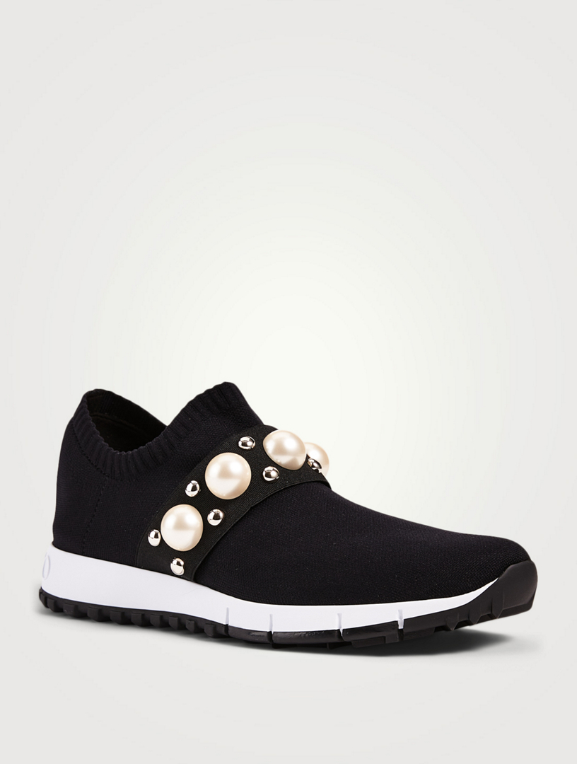 JIMMY CHOO Verona Knit Sock Sneakers With Pearls Studs Holt Renfrew