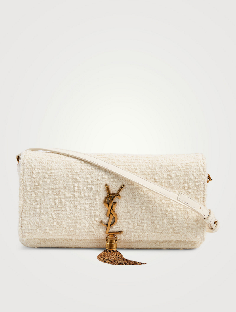 Kate 99 YSL Monogram Boucl Tweed Wool Baguette Bag