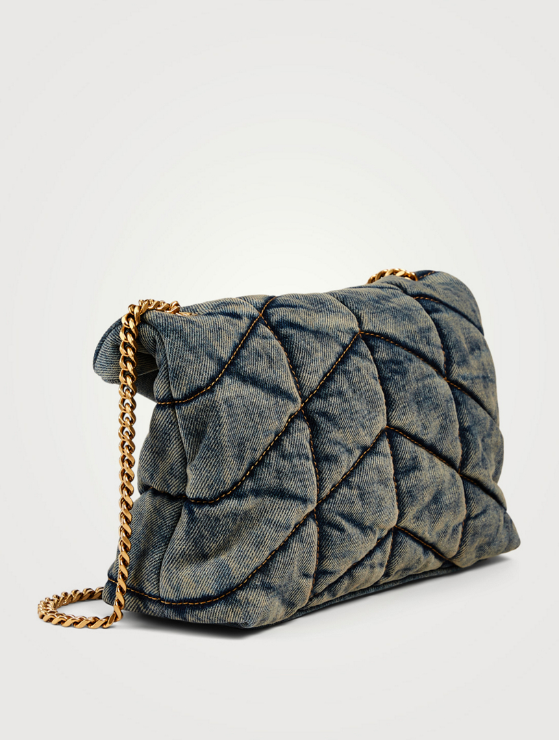 SAINT LAURENT Toy Loulou Puffer YSL Monogram Denim Bag Holt Renfrew