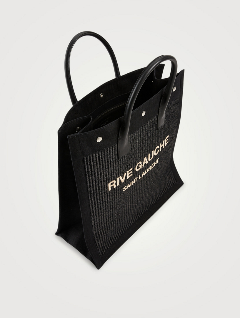 SAINT LAURENT Rive Gauche N/S Raffia Tote Bag | Holt Renfrew