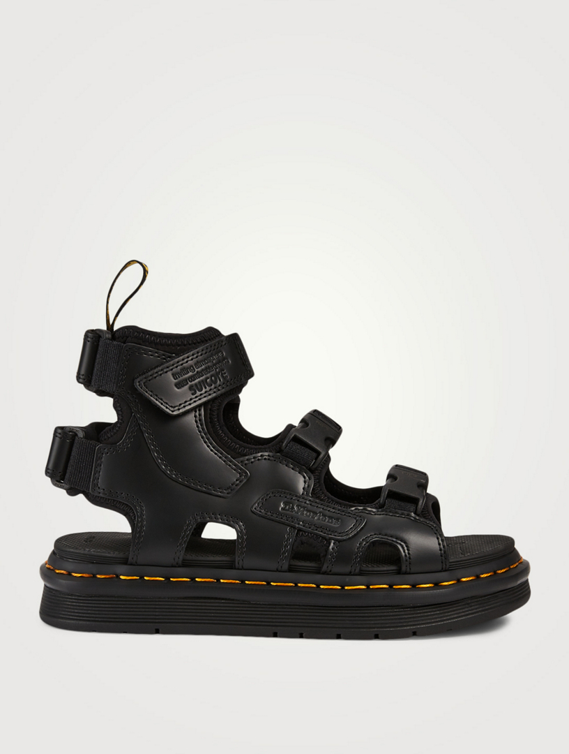 Boak Faux Leather And Neoprene Sandals