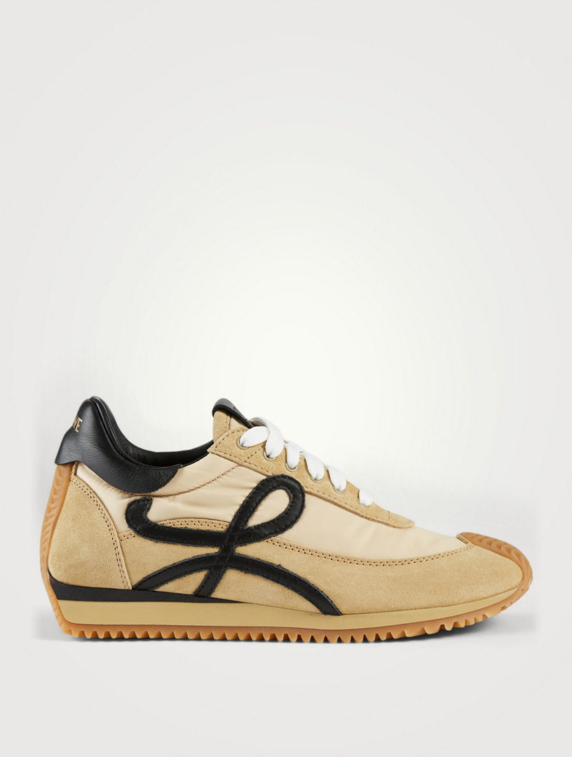 LOEWE Flow Runner Nylon And Suede Sneakers | Holt Renfrew