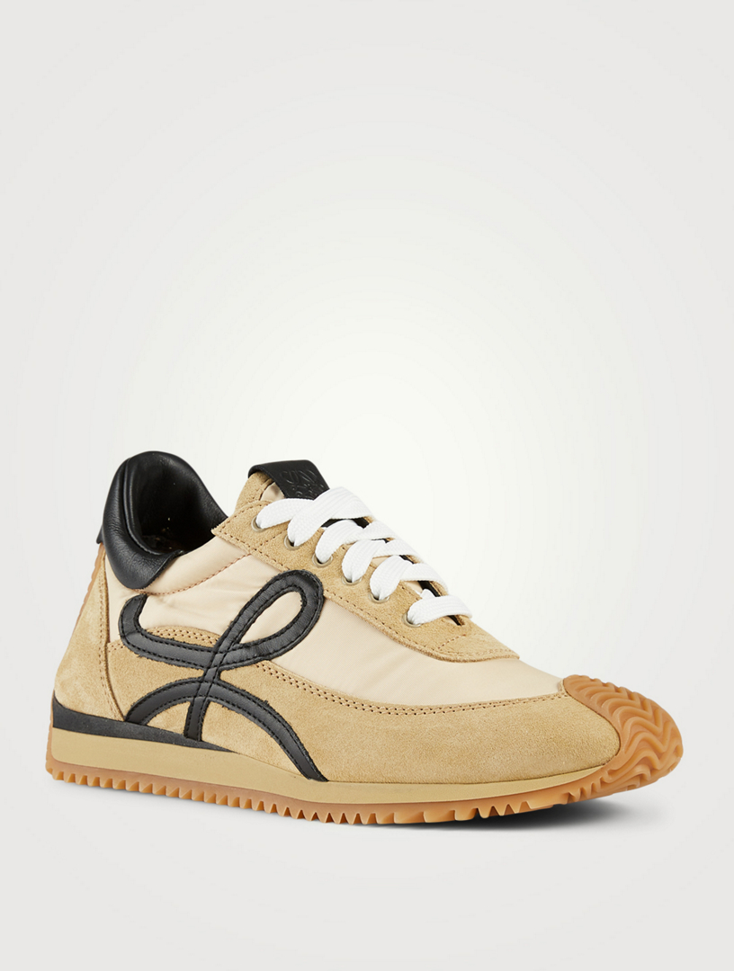 Flow Runner Nylon And Suede Sneakers