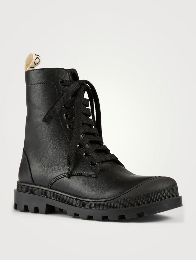 Leather Combat Boots