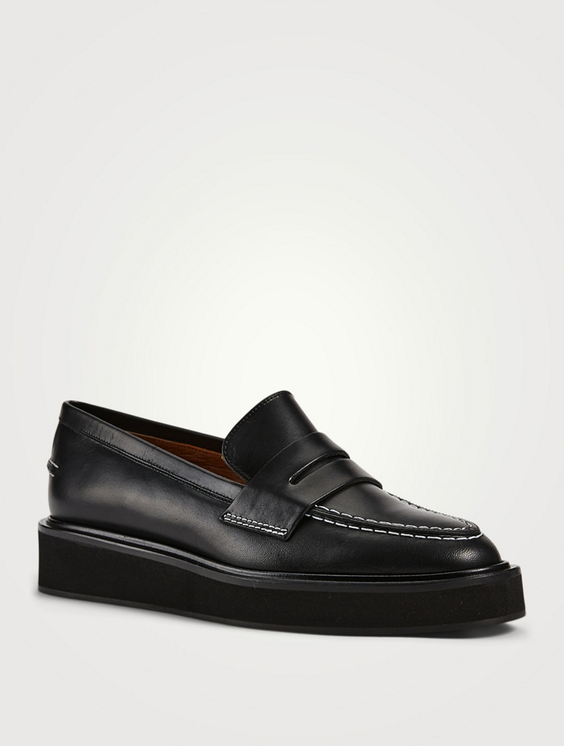 Monsano Leather Flatform Loafers