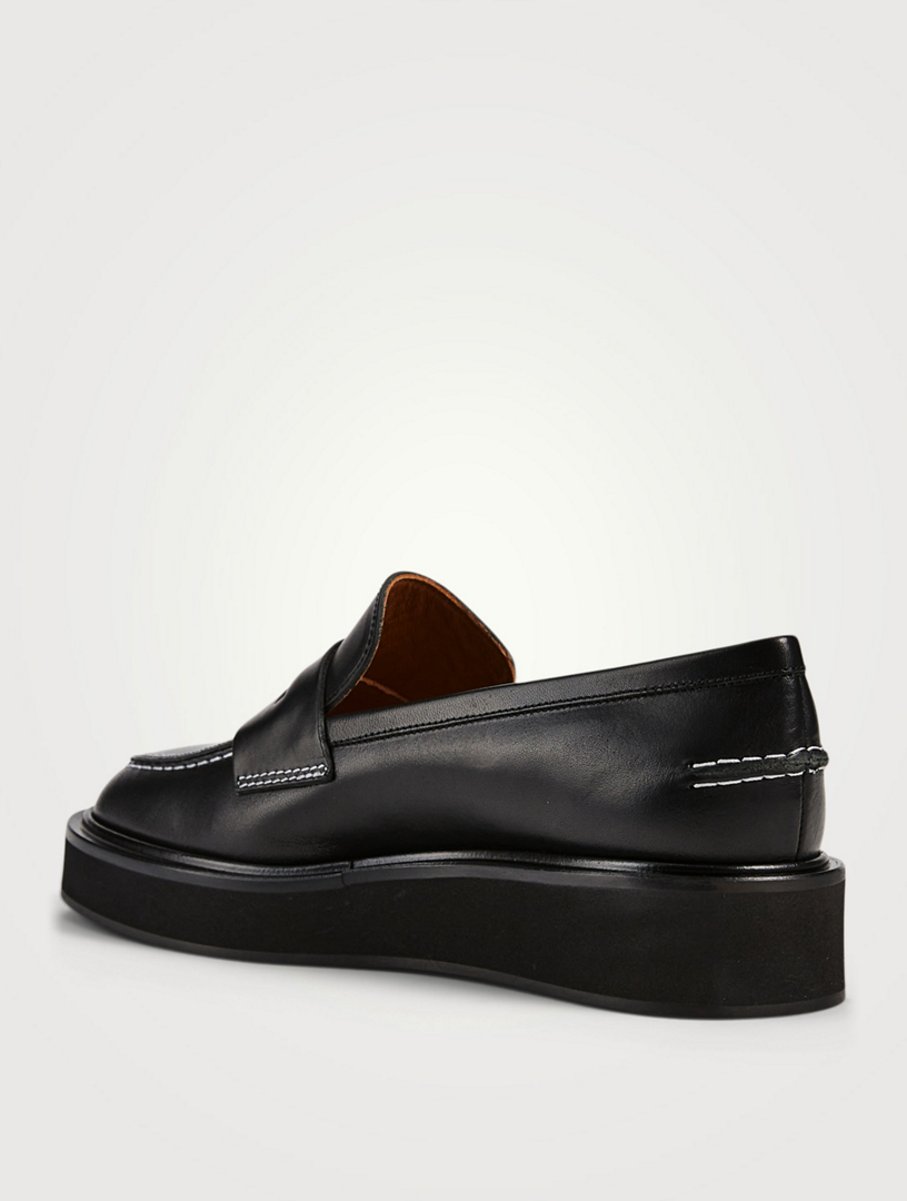 Monsano Leather Flatform Loafers