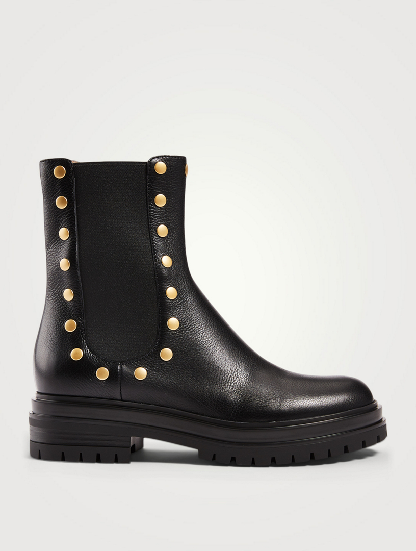 GIANVITO ROSSI Russel Leather Chelsea Boots With Studs Holt Renfrew