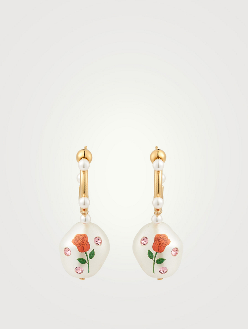 24K Goldplated Jelly Beans Earrings With Crystals