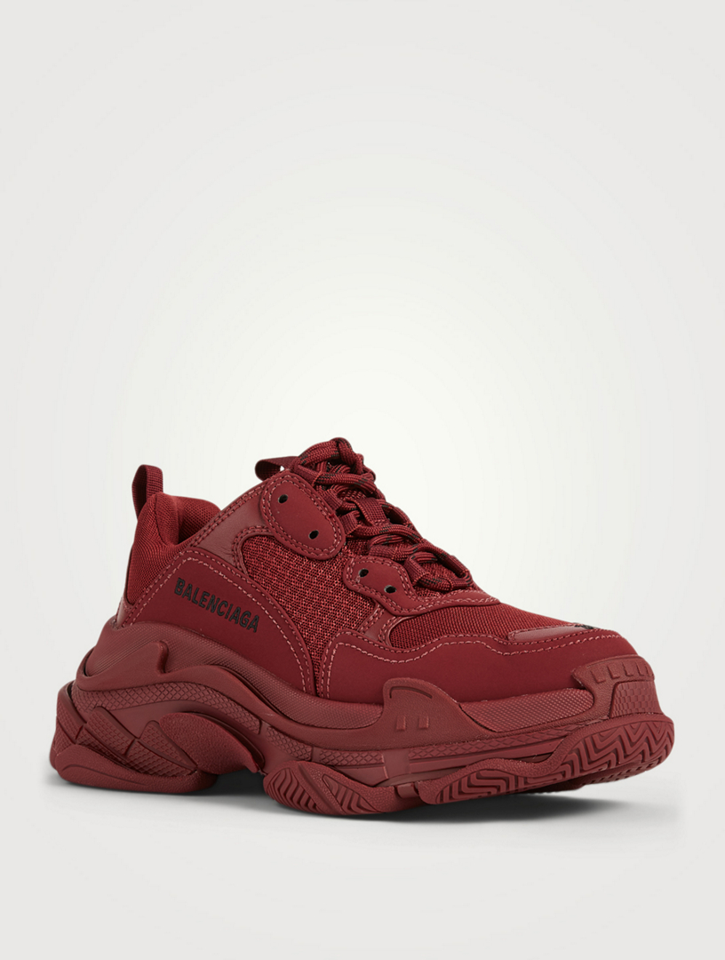 Balenciaga burgundy triple s online