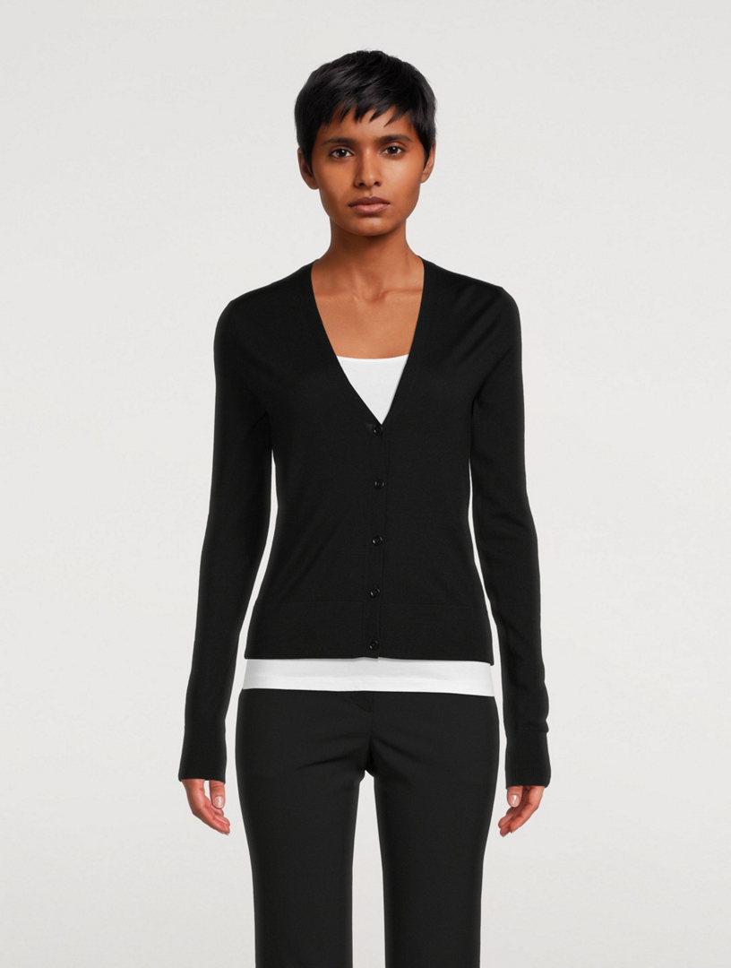 THEORY Wool V-Neck Cardigan | Holt Renfrew