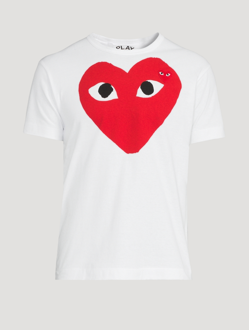 COMME des GARÇONS PLAY White Half Heart T-Shirt Comme des Garcons Play