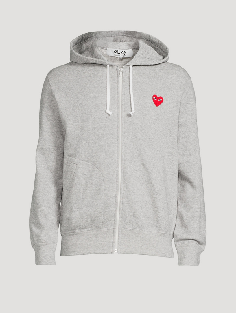 COMME DES GARÇONS PLAY Cotton Zip Hoodie With Heart | Holt Renfrew