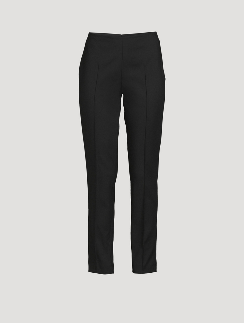 AKRIS Farrah Wool High-Rise Bootcut Pants