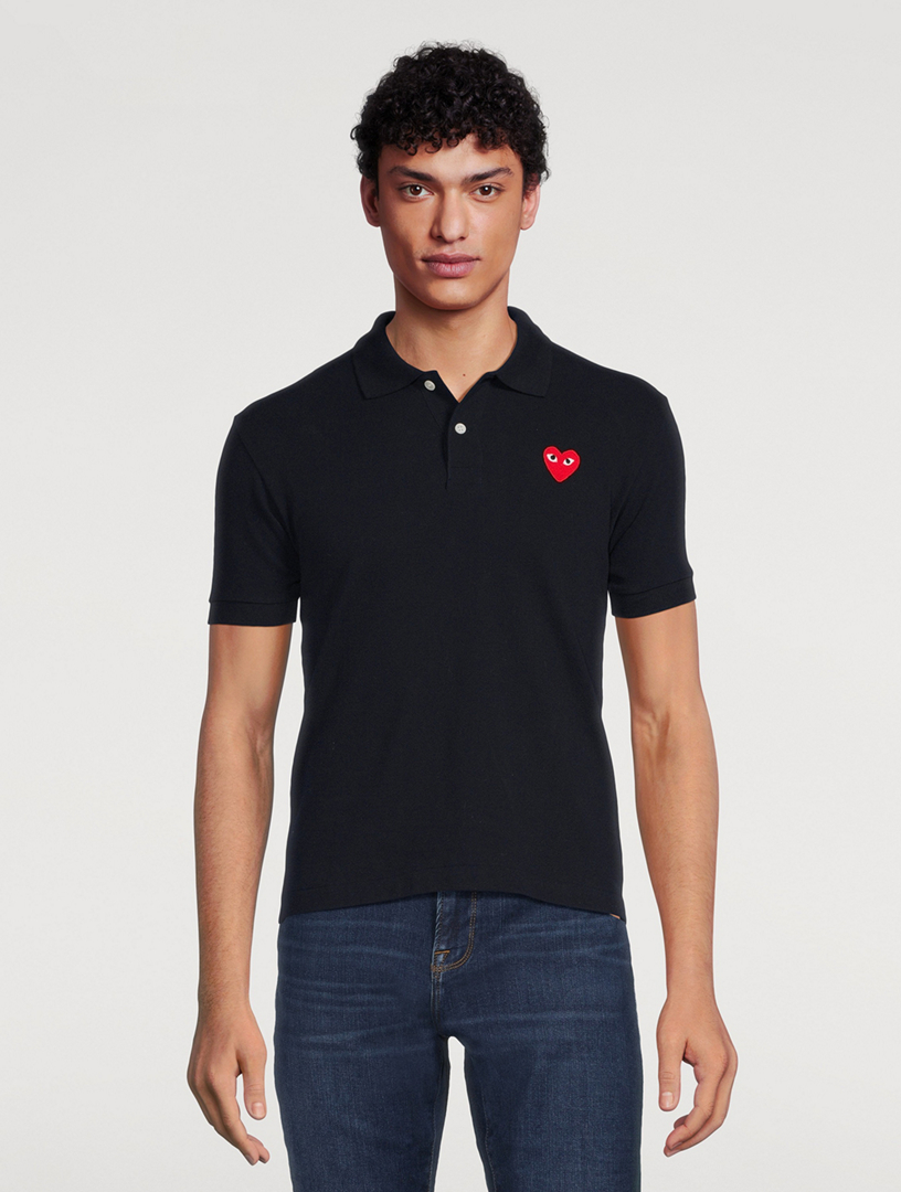 COMME DES GAR ONS PLAY Heart Polo Shirt Holt Renfrew