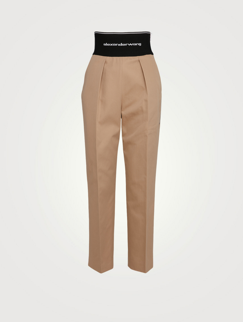 High-Waisted Straight-Leg Pants