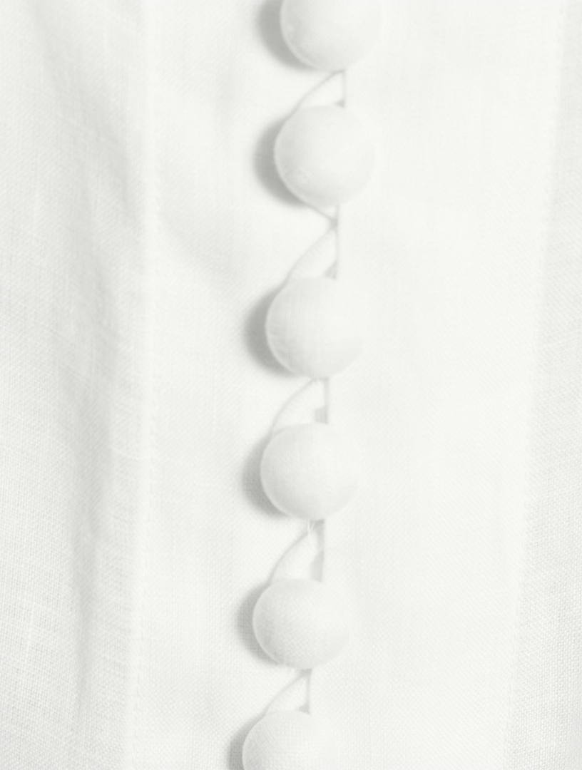 Luminous Linen Midi Dress