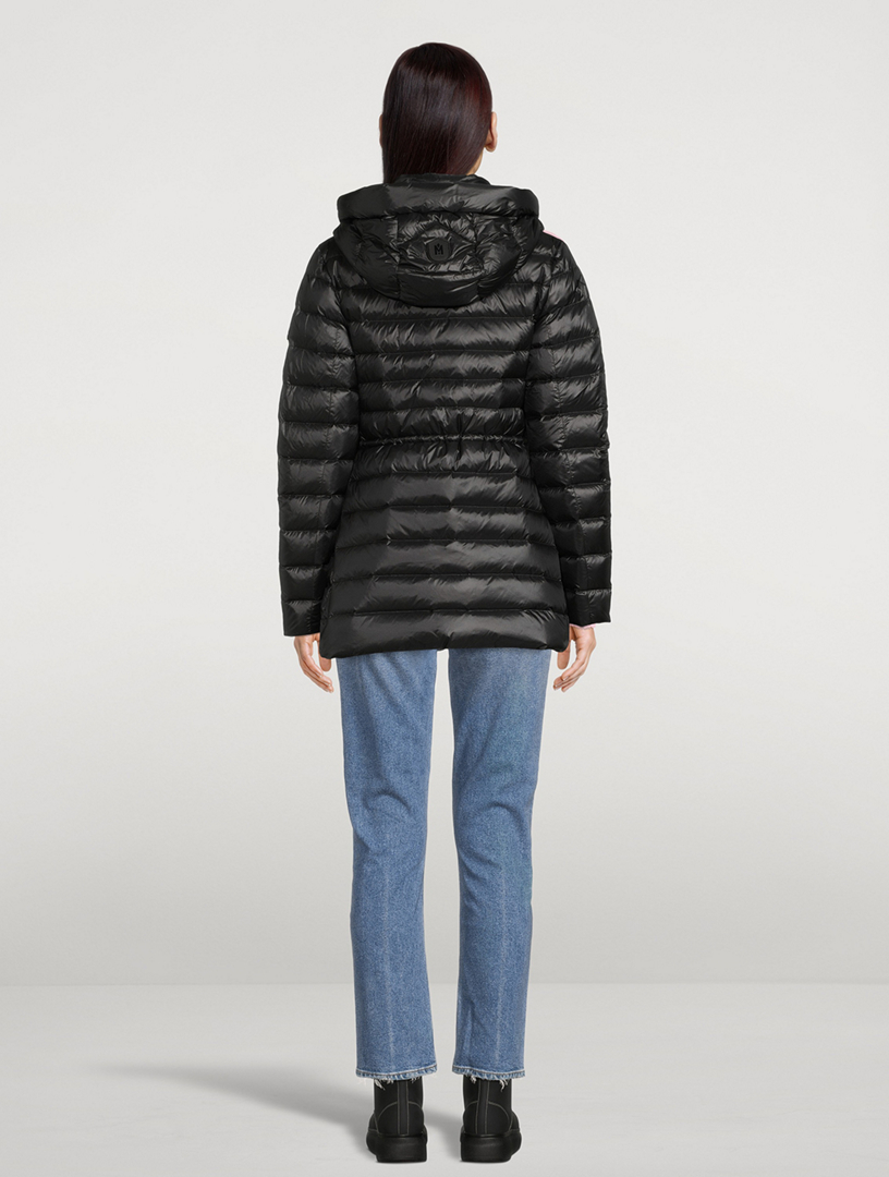 Ivy Sateen Fitted Down Jacket With Hood