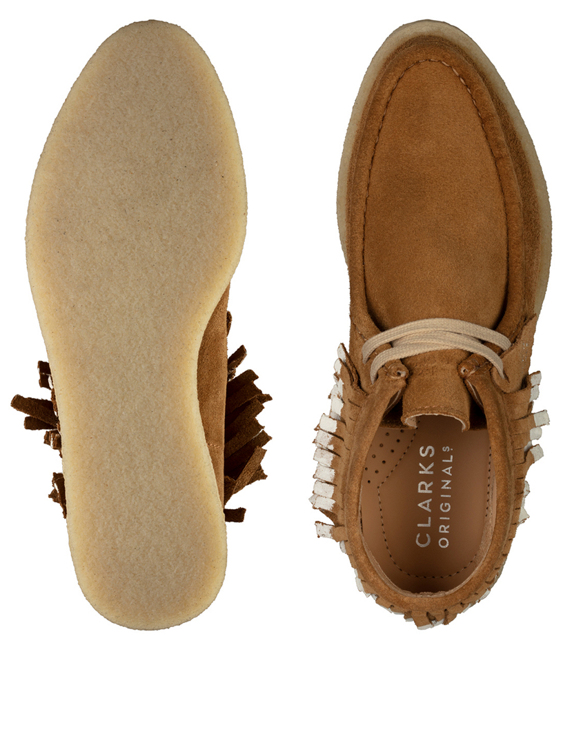 Ariadne Craft Suede Lace-Up Shoes With Fringe