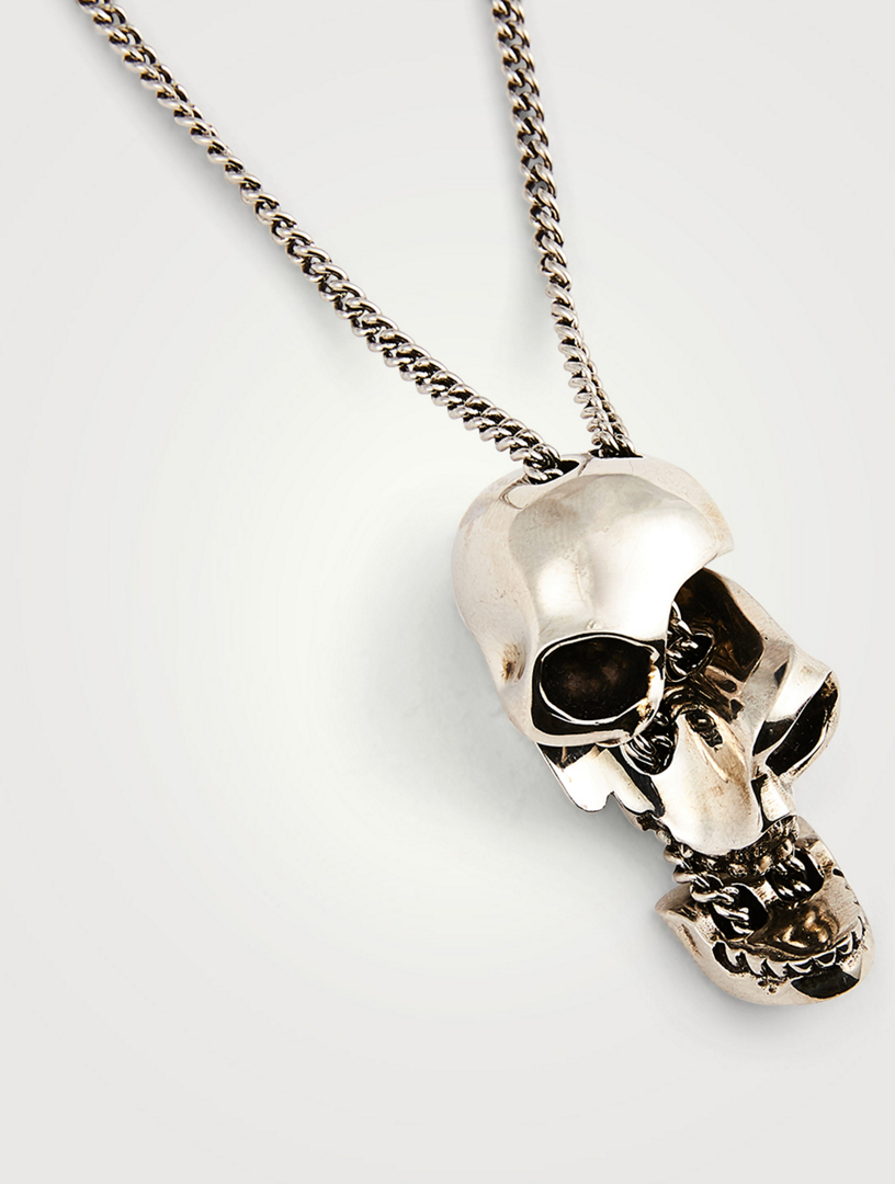 Divided Skull Pendant Necklace