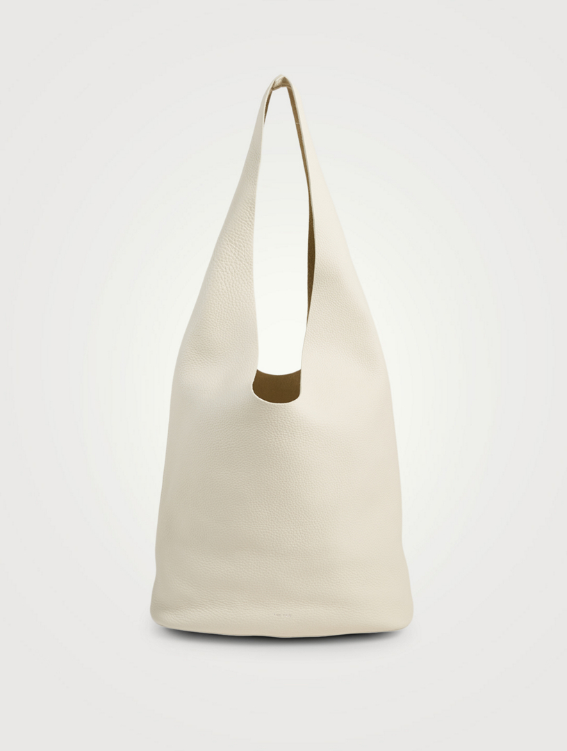 The Row Ivory Leather Small Everyday Hobo The Row