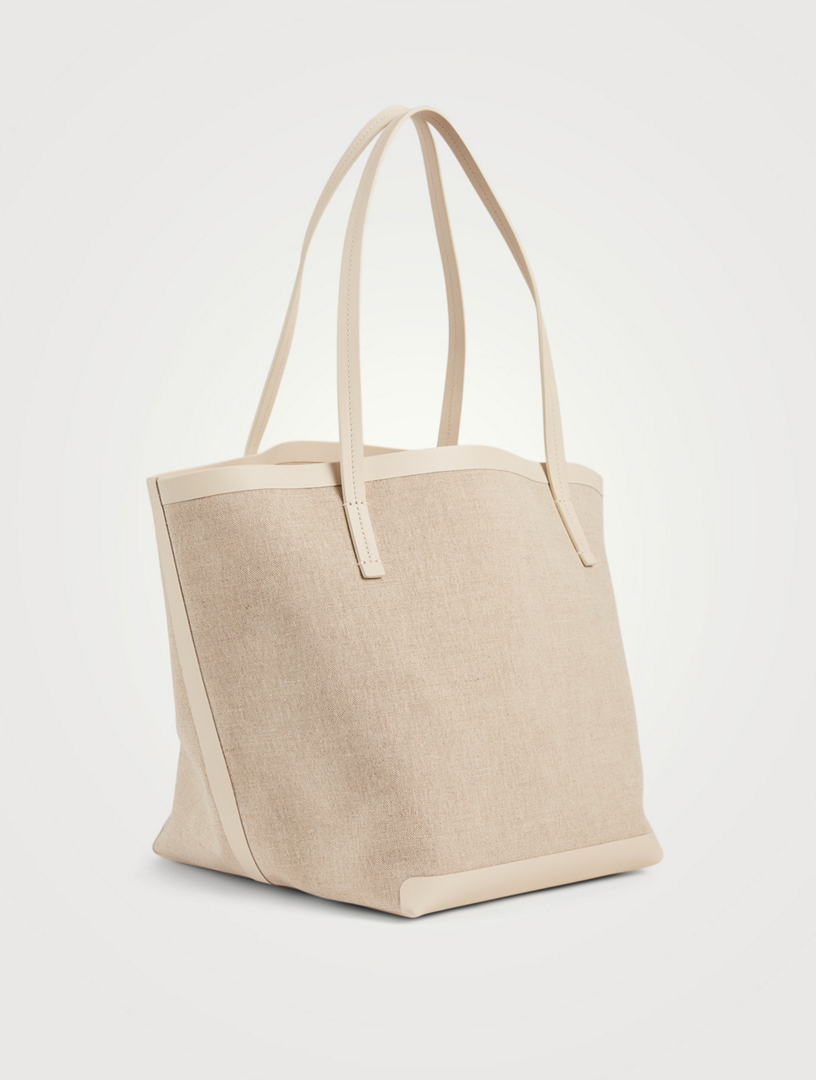 Park Three Canvas And Leather Tote Bag