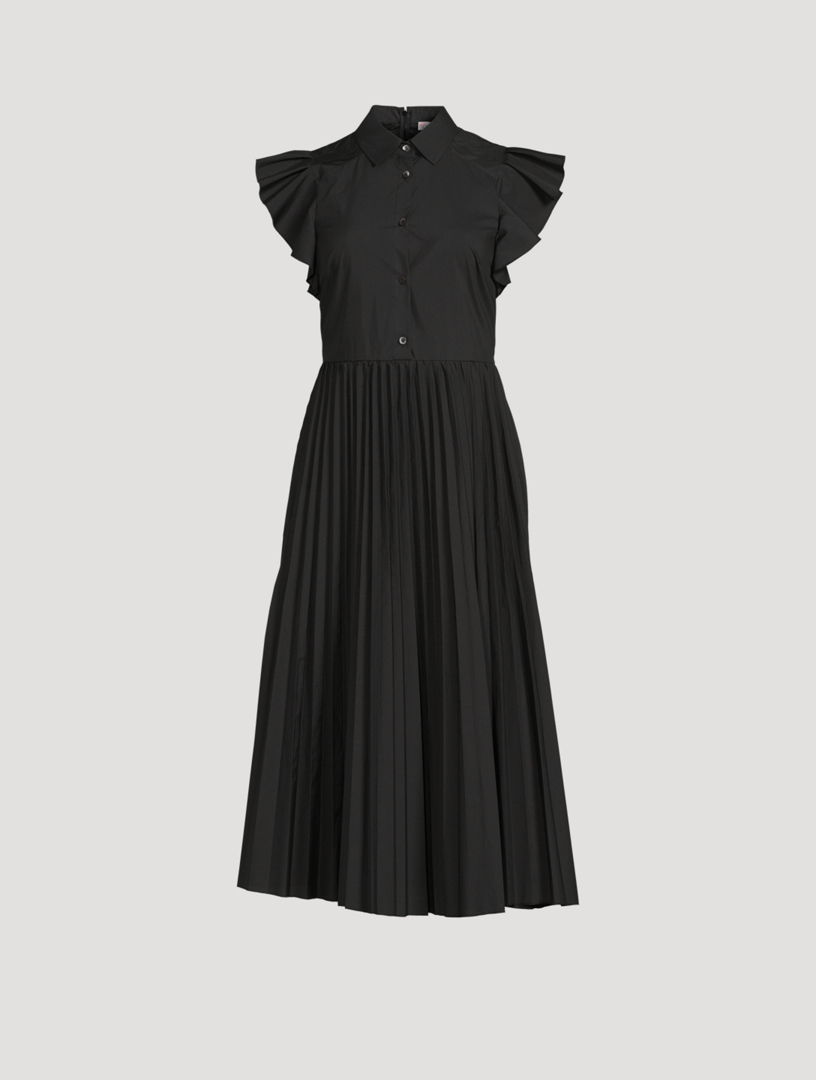 strapless open back dress Kenza Cotton Poly Poplin Pleated Shirt Dress main image 0