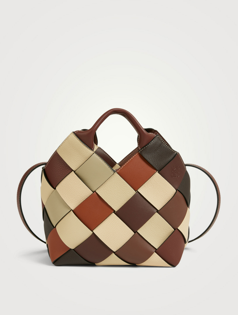 LOEWE Small Surplus Leather Woven Basket Bag | Holt Renfrew
