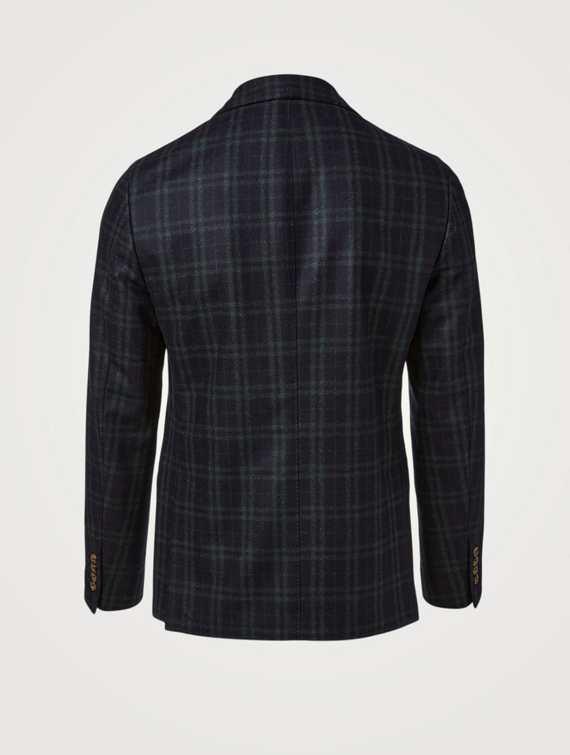 Wool Jacket Plaid Print