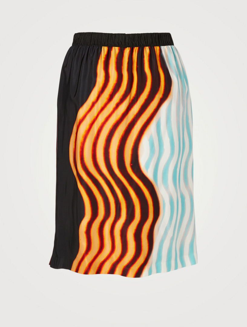 Sconta Skirt In Wave Print