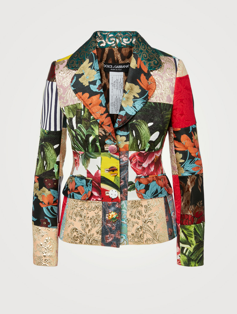 DOLCE & GABBANA Patchwork Jacquard Blazer | Holt Renfrew