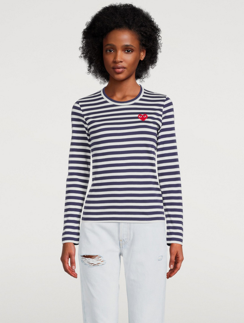 Comme de garcon store play striped shirt