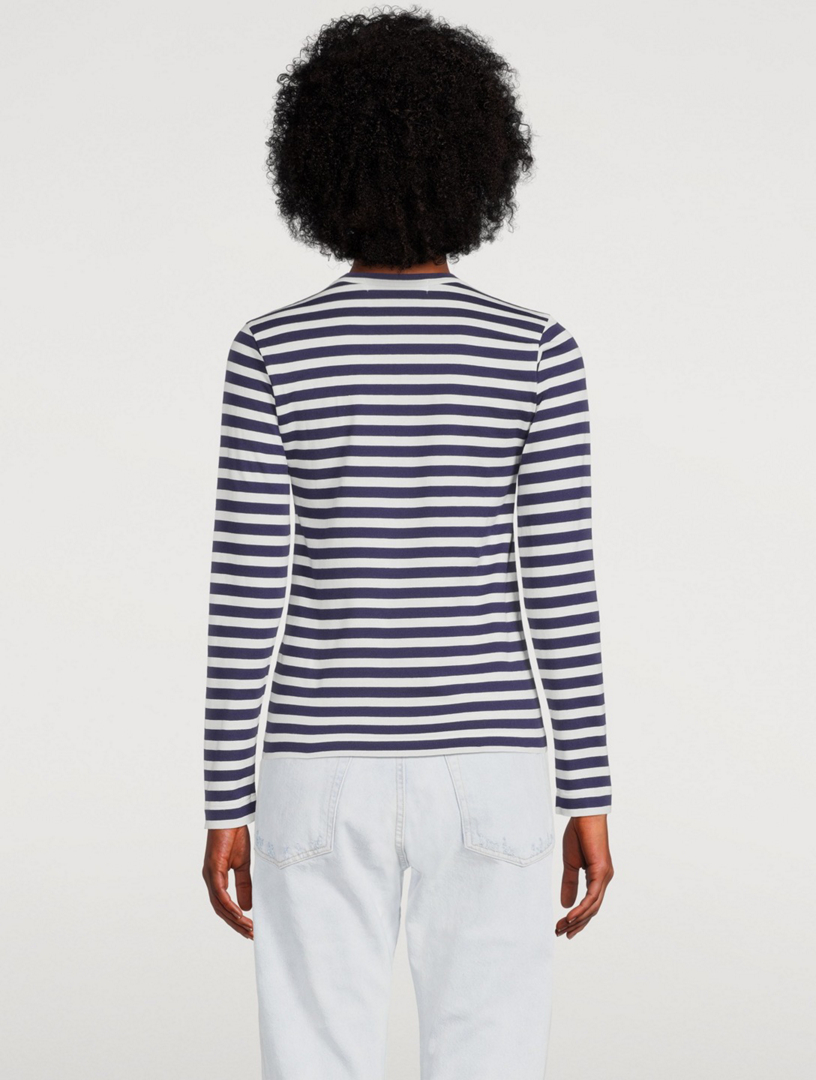 Heart Long-Sleeve T-Shirt In Stripe