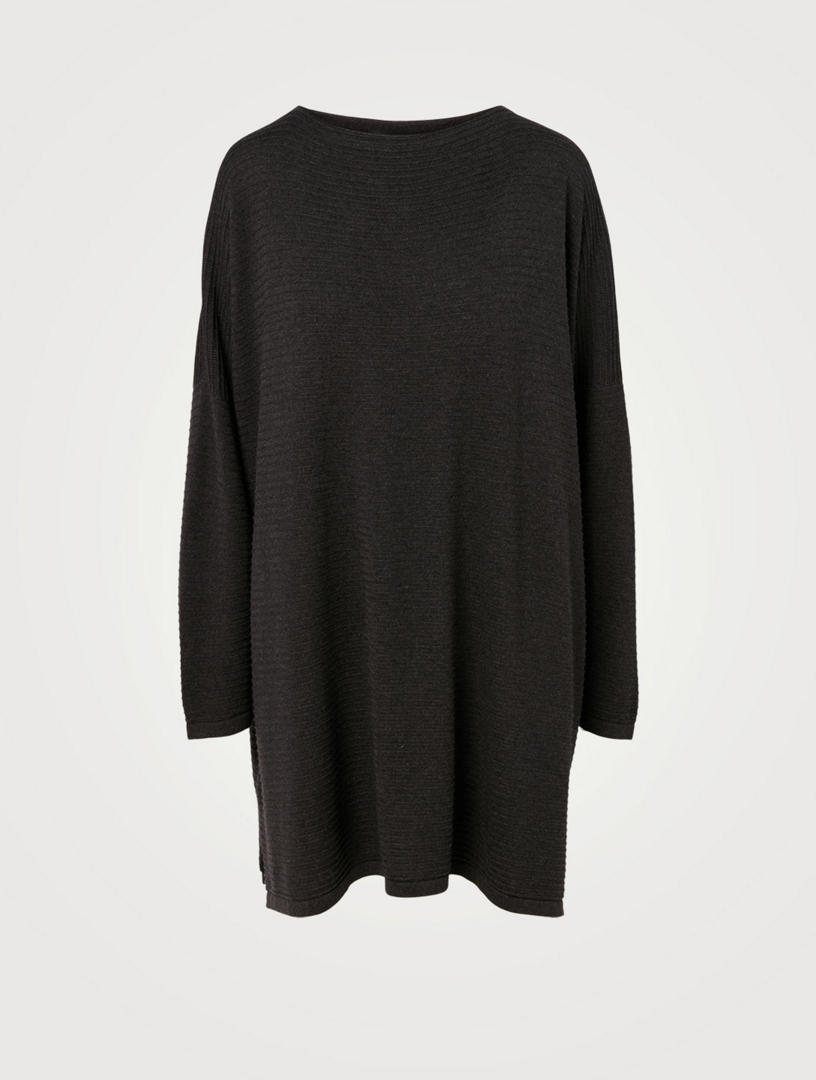Silk Long Top With Slim Sleeves