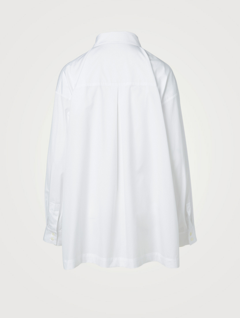 Cotton A-Line Long Shirt