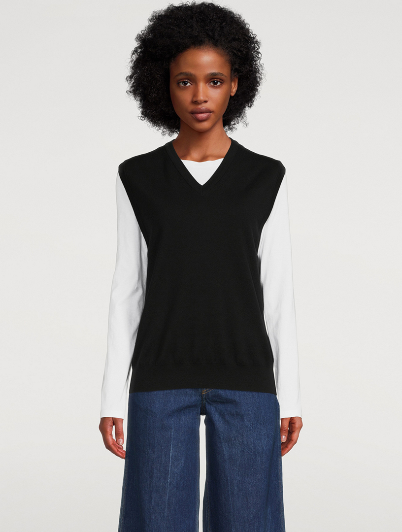 Ultrafine Cashmere V-Neck Vest