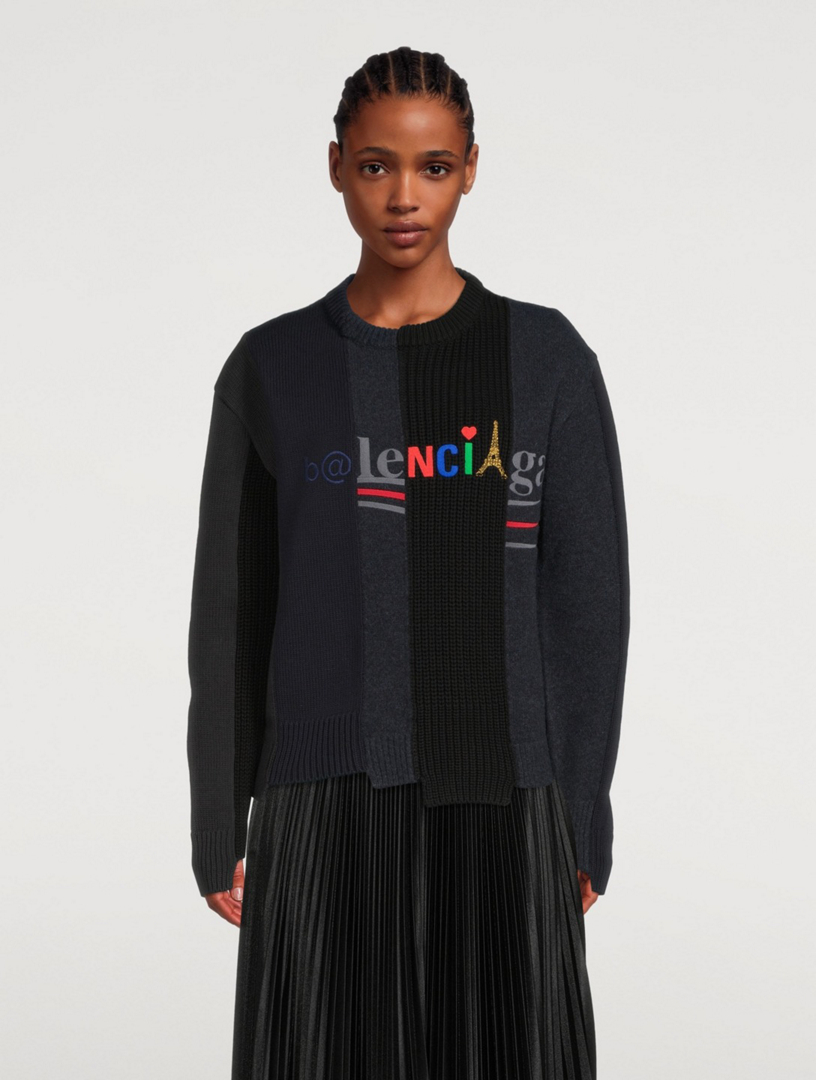 Cotton And Wool Recomposed Sweater